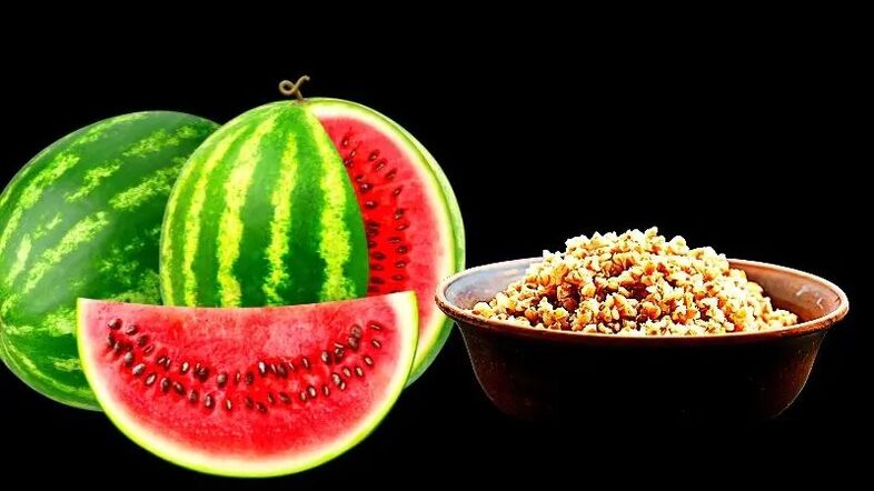 Wassermelone und Buchweizen zur Gewichtsreduktion. 